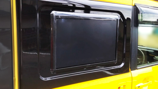 CUBE　N-VAN右スライド窓単仕様FRPエクステンション 窓付き 一式